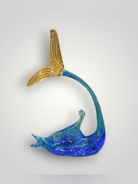 Vintage Fish Glass Art Style Sculpture